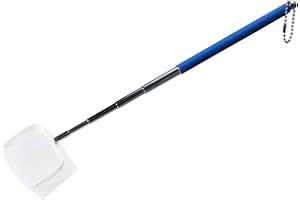 Upettools Fish Shrimp Skimming Net Fine Mesh Extendable Stainless Steel Handle Fishing Net for Aquarium Fish Tank Pond Creek