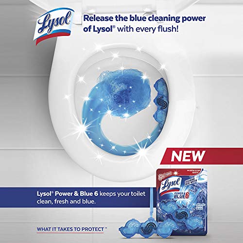 LYSOL Power & Fresh 6 Automatic Toilet Bowl Cleaner Blue Water, 6