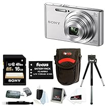 Sony DSCW830 DSCW830 W830 20.1 Digital Camera with 2.7-Inch LCD (Silver) + Me...