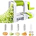 DEIK Spiralizer, Foldable Vegetable Slicer, Heavy-Duty Spiral Slicer with Detachable 5 blades, Veggie Pasta and Spaghetti Maker for Low Carb/Paleo/Gluten-Free Meals