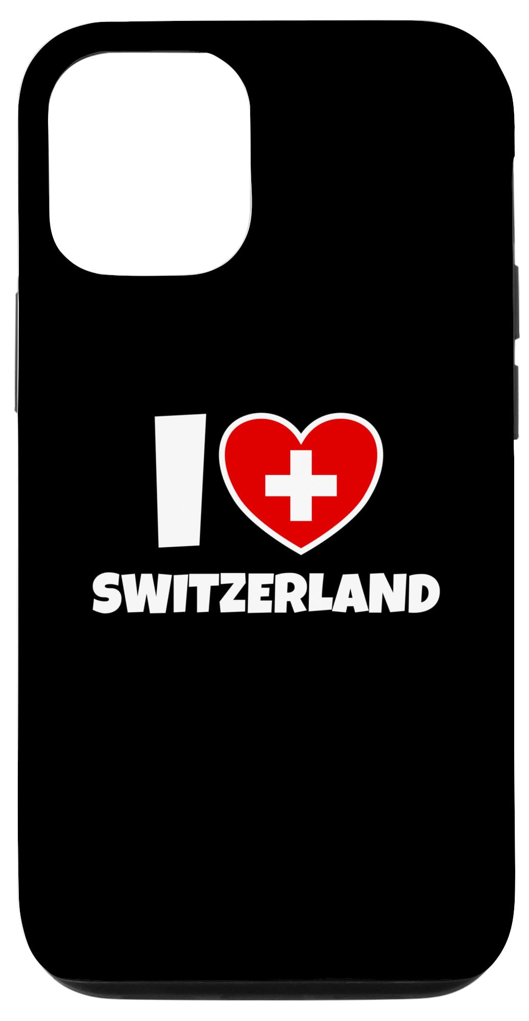 iPhone 15 I Love Switzerland with Swiss Flag and Heart Case