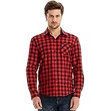 Orangetime Men Long-Sleeve Plaid Shirt