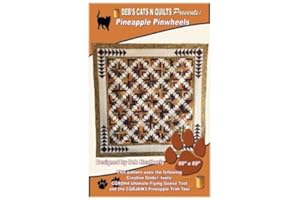 DEB'S CATS N QUILTS DESIGNS Deb's Cats N Quilts Pattern - Pineapple Pinwheels (Lap and King Sizes)