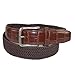 CTM Men's Elastic Braided Golf Belt with Croco Print End Tabs