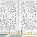 Amposei Fashion Light Refraction Frosted Window Glass Film Privacy for Bedroom Door 17.7 by 78.7 inches