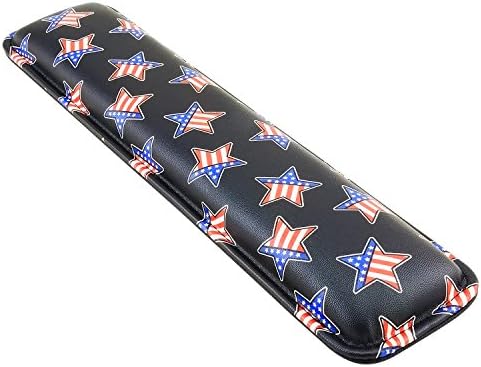 Rancco Leatherette Keyboard Wrist Rest with Non-Skid Mat, 14.5" Stitched Edge Soft Gaming Mouse Wrist Cushion Pad filled with Memory Foam for Notebook/ Desktop, Suit for Offices, Home(Flag)