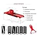 Mandoline Slicer, Vegetable Slicer Cutter, 6 Interchangeable Blades, Easy to Clean, Stainless Steel, Adjustable, Multi-blade,Comes with Peeler, Storage Container and Hand Protection,Red