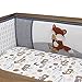 Lambs & Ivy Little Campers Bear and Fox 4 Piece Crib Bumper - Blue/Gray Woodland/Camping