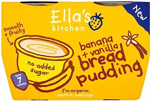 Ella's Kitchen Banana & Vanilla Bread Pudding 4 x 80g by Ella's Kitchen