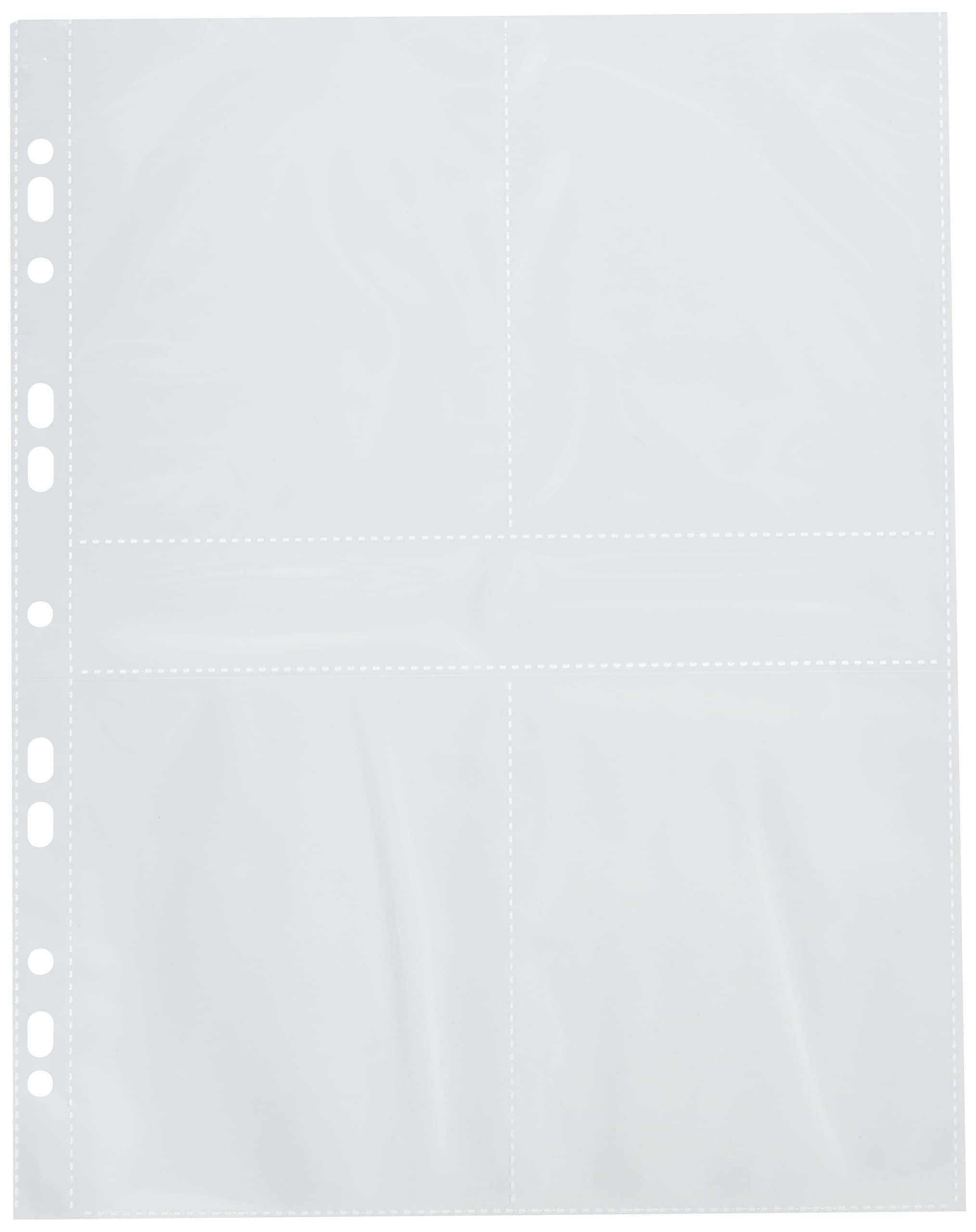 VELOFLEX 5347100 Photo Sleeves DIN A4, Photo Pockets, Collector's Pockets, for Photo Size 9 x 13 cm High, Pack of 5