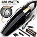 Rytek Car Vacuum Cleaner High Power 120W - Corded Portable Handheld Auto Vacuum Cleaner Powered by 12V Outlet of Car - Long Power Cord 16.4FT(5M) - 2 HEPA Filters - Carrying Bag - Black