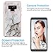 LEAPTECH Hybrid Galaxy Note 9 Case, Marble Pattern 3 in 1 Heavy Duty Shockproof Fit TPU and Hard PC Protective Armor Phone Case Cover Compatible with Samsung Galaxy Note 9 / SM-N960U (Off-White)