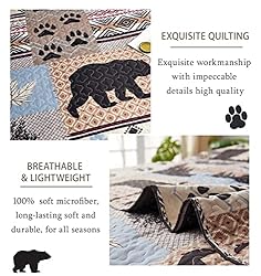 Rustic Quilt Queen/Full Size, Lodge Cabin Bedding