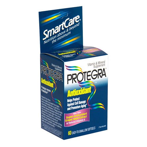 Protegra Antioxidant Formula Vitamin and Mineral Supplement Softgels, 60-Count Packages (Pack of 2)