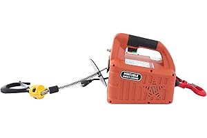 SABUIDDS 1100lbs Electric Winch Hoist Kit with Remote, Anti-Rotation Steel Wire, Limit Switch Protection - Ideal for Garage Attic and Factory Heavy Lifting (110V)