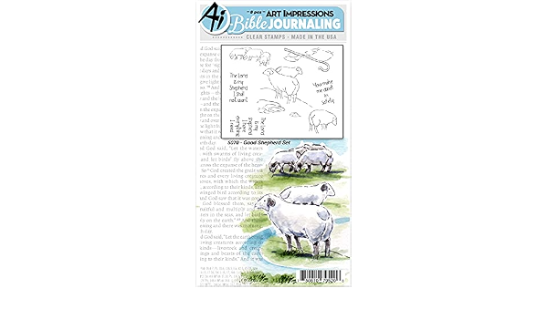 Art Impressions Bible Journaling Watercolor Rubber Stamps-Good Shepherd : Amazon.ca: Home