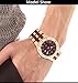 Bewell W109A Men Wooden Quartz Watch Round Dial Analog Handmade Wood Wristwatch (Maple and Red)