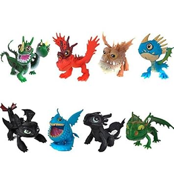 Amazon Com How To Train Your Dragon 8pcs Set 5 6 5cm Pvc Action