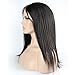 Eayon Hair 6A Virgin Hair Glueless Human Hair Lace Front Wig Brazilian Remy Light Yaki Straight Hair Wigs with Baby Hair For African Americans 130% Density Natural Color 14inch