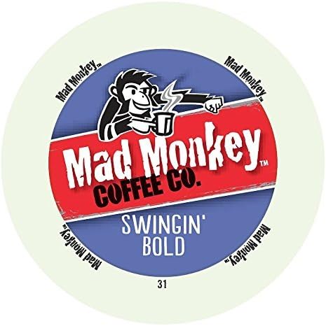 Mad Monkey Coffee Capsules, Swingin Bold (Swingin Bold, 96 count) Mad-op