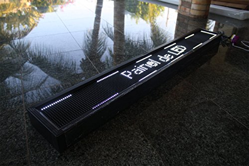 Painel De LED, Letreiro Digital 2m x 23cm Alto Brilho USB Indoor para Publicidade (Branco)