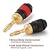 WGGE WG-008 24K Gold Safety Connector Banana Plugs (5 Pairs (10 plugs))