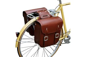 S SENQI SENQI Retro Bicycle Rack Bag Leather Rear Rack Bike Bags Robust Rear Seatpost Bag for Retro Bicycle Saddle Rack Accessories