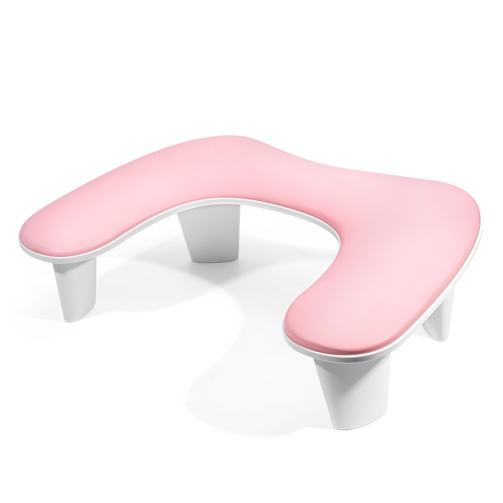 LIONVISION Nail Arm Rest U-Shape: Pink Arm Rest for Nails for Use in Nail Salons - French Nail Art Arm Rest for Nail Art Lovers Nail Art Salon