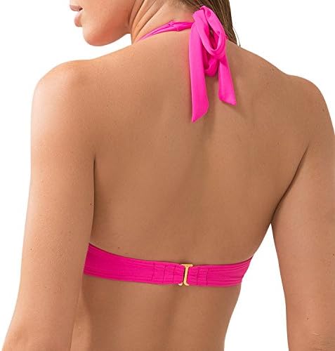 Women's Swim Secret Mega Push-up Halter Bikini Top Fuchsia Sizzle32A
