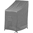 Vailge Stackable Patio Chair Cover,100% Waterproof Outdoor Chair Cover, Heavy Duty Lawn Patio Furniture Covers,Fits for 4-6 Stackable Dining Chairs,36"Lx28"Wx47"H,Grey