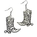 RechicGu Western Wild West Cowgirl Texas Boots Spur Rodeo Fancy Dress Costume Dangle Earrings