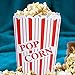Red and White Popcorn Boxes for Party, Easy Assembling Popcorn Holders from Cestash, Pack of 24, 300 GSM Thick Paper Popcorn Bags for Parties, Picnics, Movie Nights