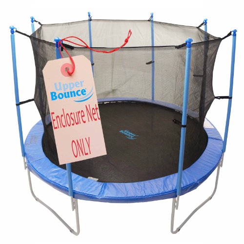 Upper Bounce Trampoline Enclosure Safety Net Fits For 15-Feet Round Frame Using 8 Poles or 4 Arches- (Poles Sold Separately)