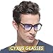 Cyxus Blue Light Filter Computer Glasses (Transparent Lens), Anti Eye Fatigue Better Sleep Unisex Eyewear (Black)