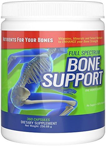Bone Support Supplement, with Magnesium Citrate, Calcium, Boron and Vitamins K2 + D3 for Bone Health, Joint Pain and Arthritis Relief - 360 Capsules
