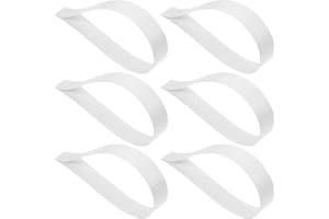 IMIKEYA 6pcs Snare Drum Wires Set - White Film Snare Harness Straps - Wire Mounting Belt for 14 Inch Drum Instrument Accessor