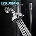 WarmSpray Shower Head High Pressure 4 inch 5 Functions Rainfall Shower Head- Adjustable Metal Swivel Ball Joint with Filter - Ultimate Shower Experience Even at Low Water Flow & Pressure