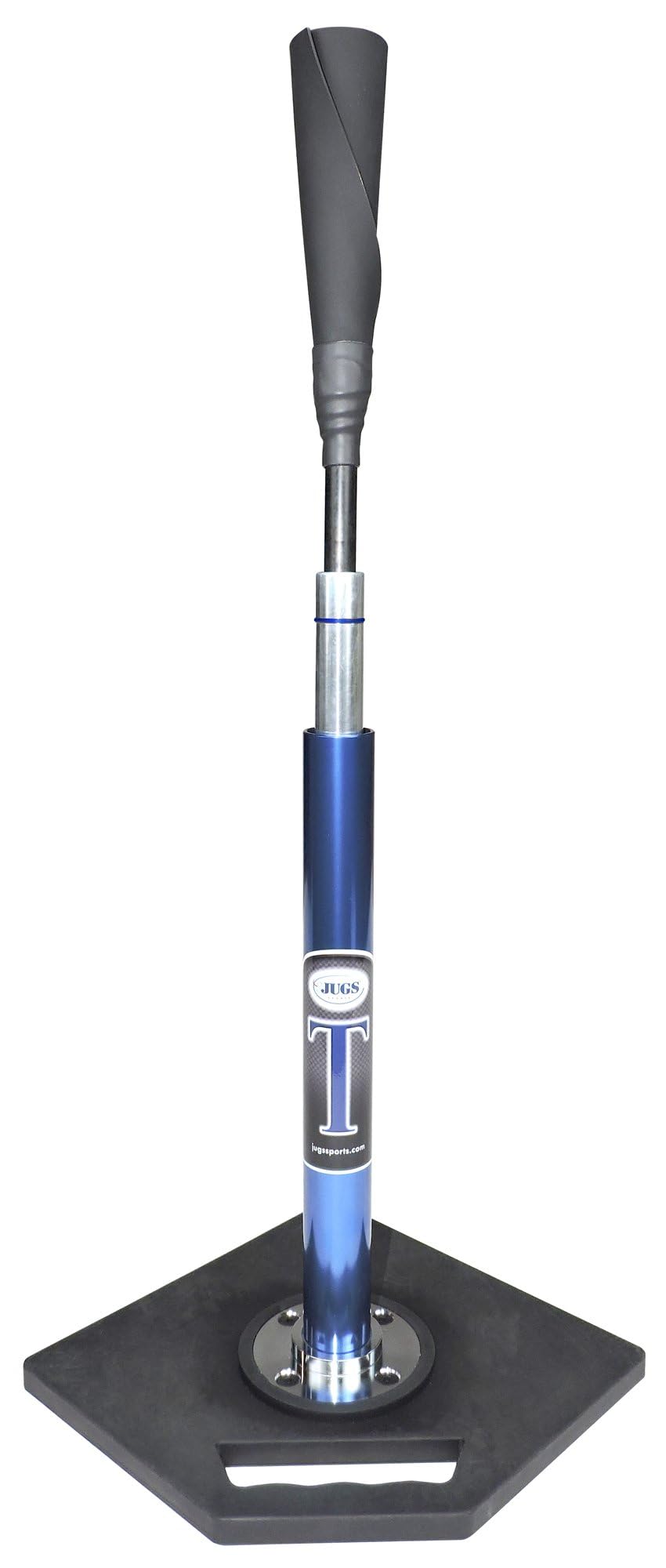 Jugs T Pro Style Batting Tee: Unbreakable Design, 24-46" Height, Grip-N-Go Handle, Perfect for Baseball & Softball Practice