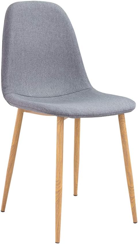 Volitation Fabric Dining Chairs with Wire Leg Kitchen Lounge Office Chairs for Living Room Modern Kitchen Furniture, Set of 2 …