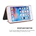 iPhone 6s Plus Case, [3D Mirror Series] Cards Holder Kickstand Wallet Style Flip Back Cover Protective Case with Free Screen Protector for Apple iPhone 6 Plus/6s Plus 5.5 Inch (Rose Gold)