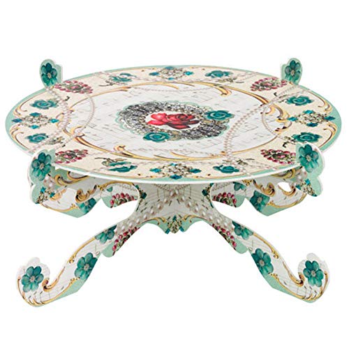 Tabletop Cupcake Stand with Flower Pattern, Europe Style Display Pastry Stand, Cardboard Serving Platter for Birthday, Wedding, Bridal Shower, Baby Shower