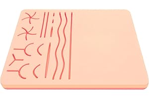 Spectabilis Multi-Functional DIY Suture Pad Dual-Purpose Suture Practice Pad Realistic Three-Layer Silicone Skin Set, Featuring 16 Pre-Cut Wounds, Medical Student Training.