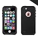 iPhone SE/5S/5 Waterproof Case, iThrough iPhone SE Underwater Case, Dust Drop Snow Shock Proof, Heavy Duty Protective Carrying Case Cover for iPhone SE 5S 5 Black