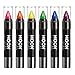 Moon Glow - Blacklight Neon Face Paint Stick/Body Crayon makeup for the Face & Body - Intense set of 6 colours - Glows brightly under blacklights