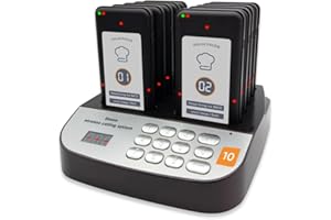 CORUM SECURITY Lineup Waiting Queue Pagers for Restaurants Paging System Coast Buzzer Beep Buzzer Signal Calling Customer Service for Cuisine Hospital