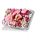 iPhone SE Case, iPhone 5S Case, iPhone 5 Case, Mavis's Diary 3D Handmade Bling Crystal Butterfly and Colorful Flowers Rhinestone Diamond with Hard Case Cover Pink Flower Rhinestone Butterfly