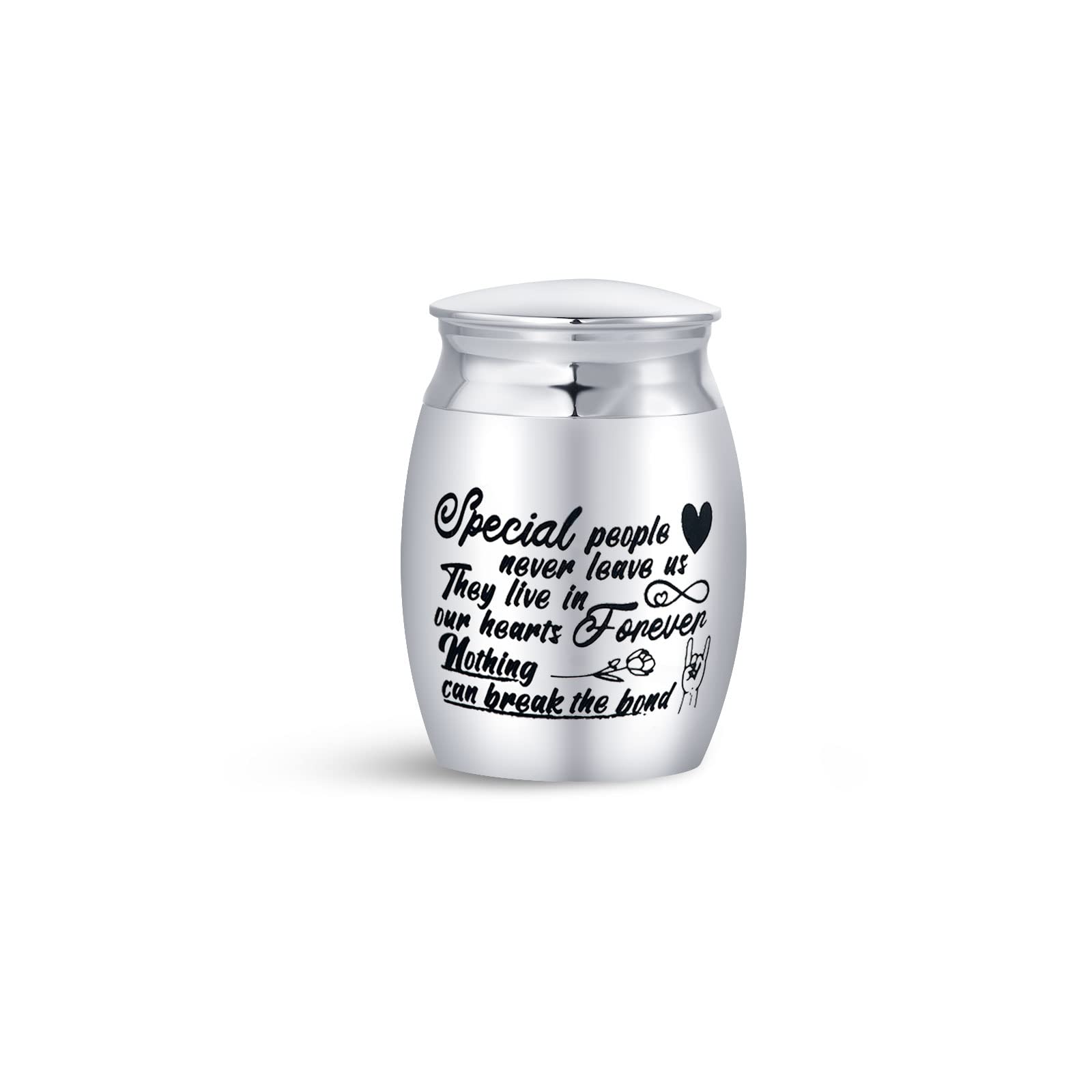 KunBead Jewelry Flower Mini Small Cremation Urns for Human Ashes Adult Holder Urn Mini Keepsake Decorative Memorial of Mother