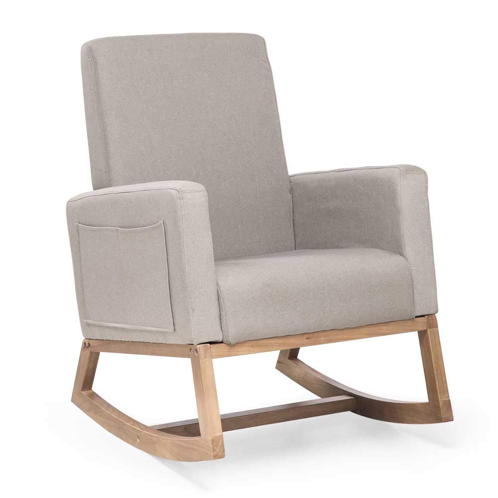 Buy Semper Rocking Chair, Modern Fabric High Back Armchair Upholstered