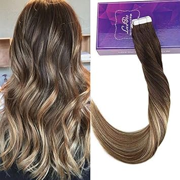Amazon Com Laavoo 18 Finest Remy Tape In Human Hair Extension