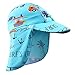 HUAANIUE Baby Toddler Sun Protection Hat UPF 50 + Flap Hat Blue 2-4 T